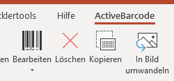 ActiveBarcode: Barcode Add-In für Microsoft® PowerPoint® 365, 2021, 2019, 2016, 2013, 2010