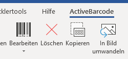 ActiveBarcode: Barcode Add-In für Microsoft® Word® 365, 2021, 2019, 2016, 2013, 2010