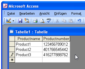 ActiveBarcode: Barcode, Access 2000, XP, 2003