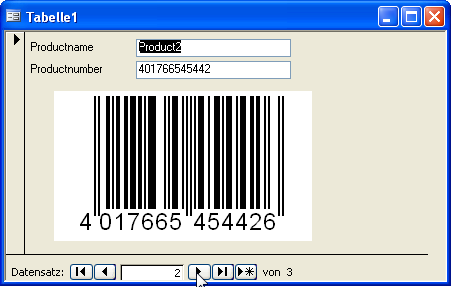 ActiveBarcode: Barcode, Access 2000, XP, 2003