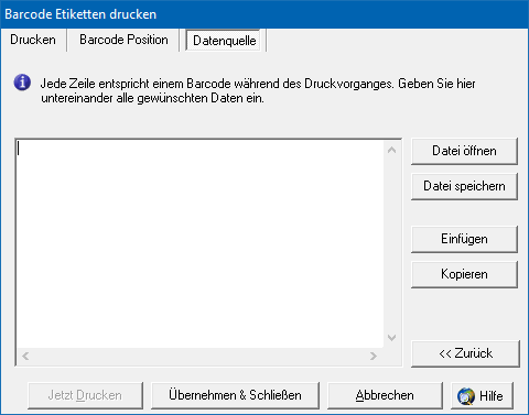 ActiveBarcode: Barcode-Etiketten mit importierten Daten