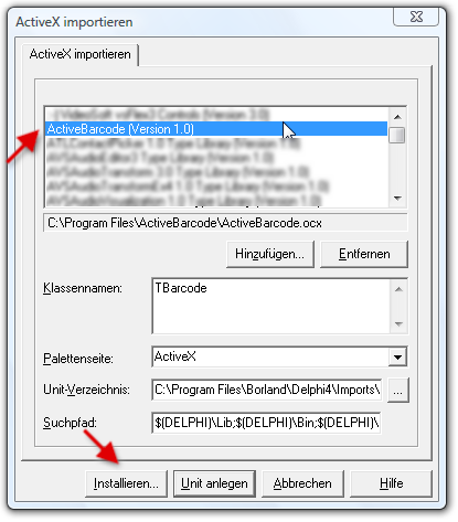 ActiveBarcode: Barcode, Delphi 4-7