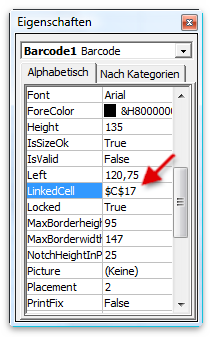 ActiveBarcode: Barcode, Excel 2007