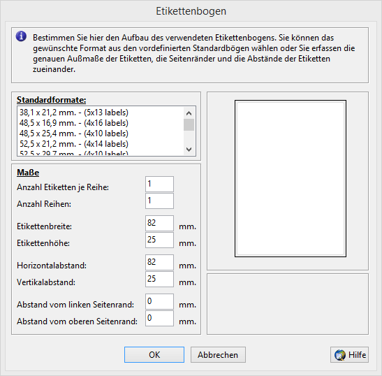 ActiveBarcode: Barcodes auf fortlaufende Etiketten drucken