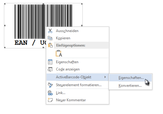 ActiveBarcode: Barcode, Word