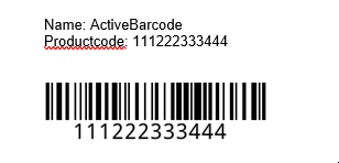 Ergebnis des Seriendrucks ActiveBarcode: Ergebnis des Seriendrucks