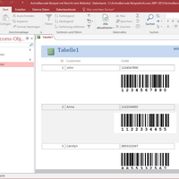 ActiveBarcode: Barcodes in Access