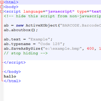 ActiveBarcode: Script languages