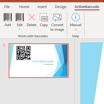 ActiveBarcode: PowerPoint<br>Barcode Add-in