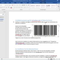 ActiveBarcode: Barcodes in Word