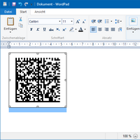 ActiveBarcode: WordPad