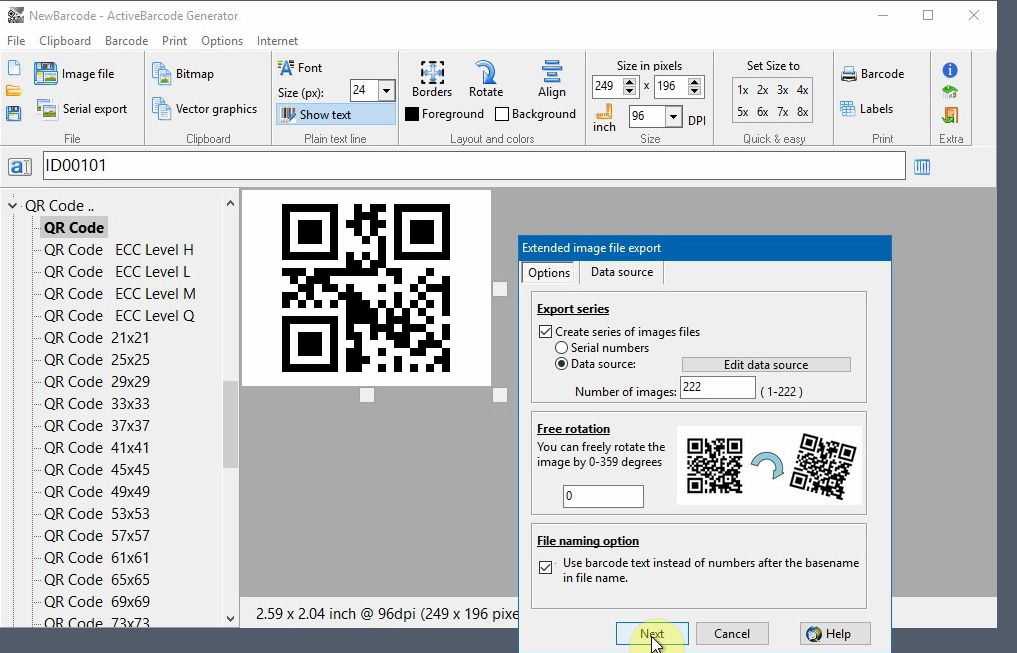 ActiveBarcode: Barcodebilder aus Daten